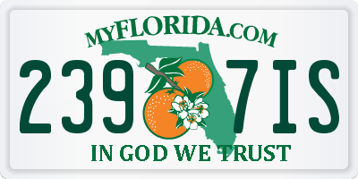 FL license plate 2397IS