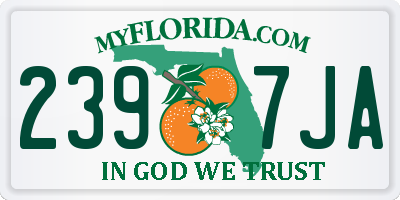 FL license plate 2397JA
