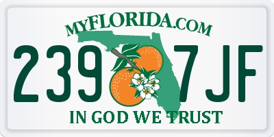 FL license plate 2397JF