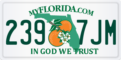 FL license plate 2397JM