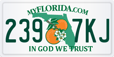 FL license plate 2397KJ