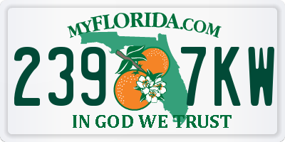 FL license plate 2397KW