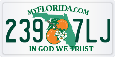 FL license plate 2397LJ