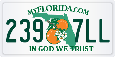 FL license plate 2397LL