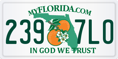 FL license plate 2397LO
