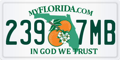 FL license plate 2397MB