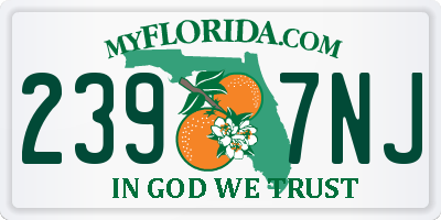 FL license plate 2397NJ