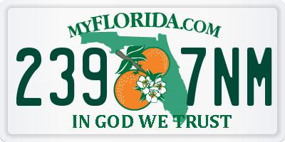 FL license plate 2397NM