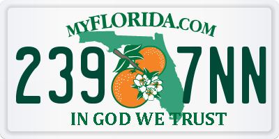 FL license plate 2397NN