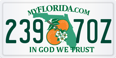 FL license plate 2397OZ