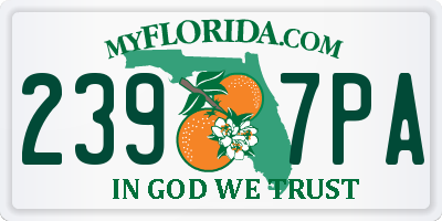 FL license plate 2397PA