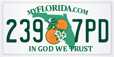 FL license plate 2397PD