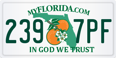 FL license plate 2397PF