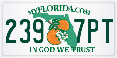 FL license plate 2397PT
