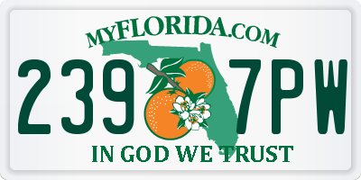 FL license plate 2397PW