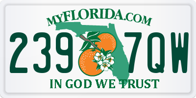 FL license plate 2397QW