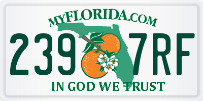FL license plate 2397RF