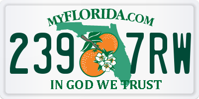 FL license plate 2397RW