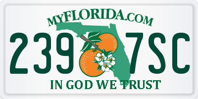 FL license plate 2397SC
