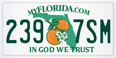 FL license plate 2397SM
