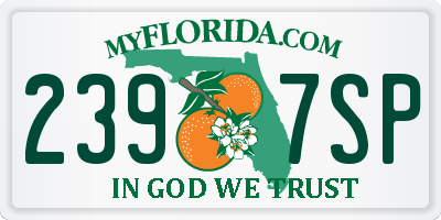 FL license plate 2397SP