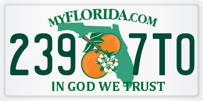 FL license plate 2397TO