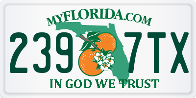 FL license plate 2397TX