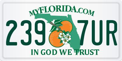 FL license plate 2397UR