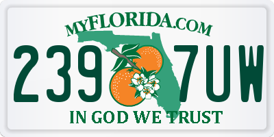 FL license plate 2397UW