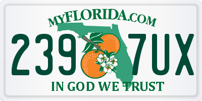 FL license plate 2397UX
