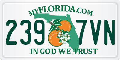 FL license plate 2397VN