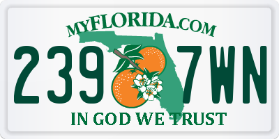 FL license plate 2397WN