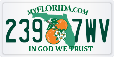 FL license plate 2397WV