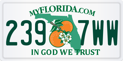 FL license plate 2397WW