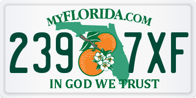 FL license plate 2397XF