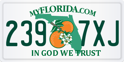FL license plate 2397XJ