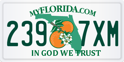 FL license plate 2397XM