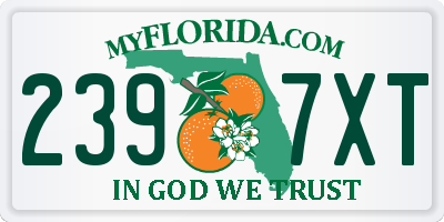 FL license plate 2397XT