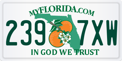 FL license plate 2397XW