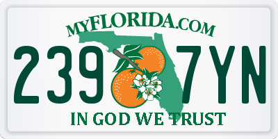 FL license plate 2397YN