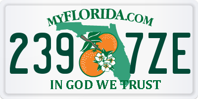 FL license plate 2397ZE