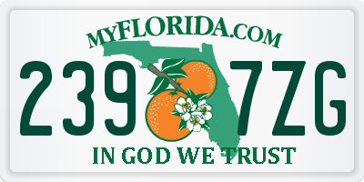 FL license plate 2397ZG