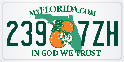 FL license plate 2397ZH