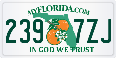 FL license plate 2397ZJ