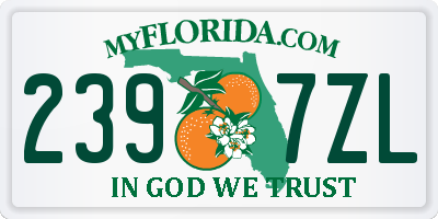 FL license plate 2397ZL