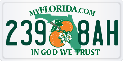 FL license plate 2398AH