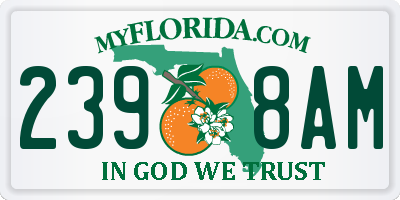 FL license plate 2398AM