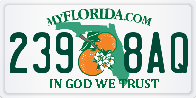 FL license plate 2398AQ