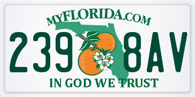 FL license plate 2398AV