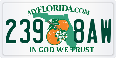 FL license plate 2398AW